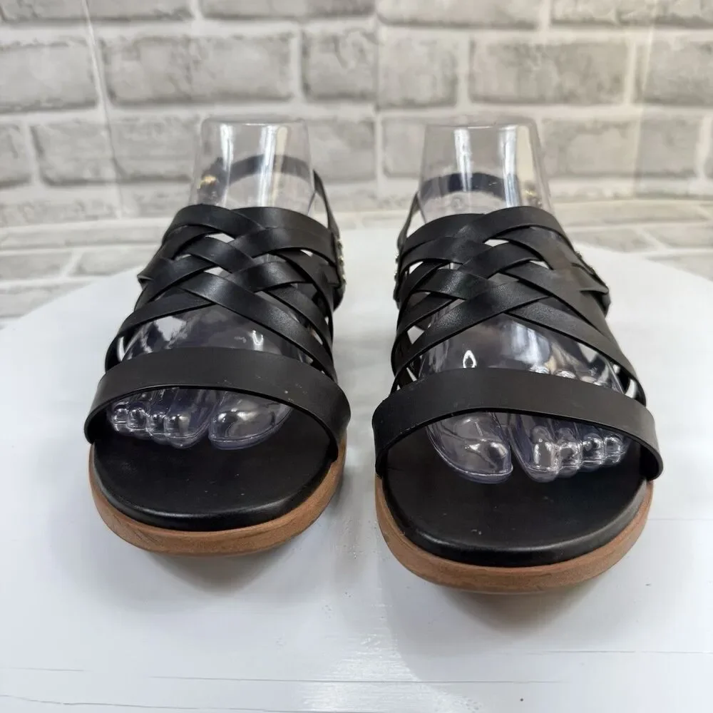 Cole Haan Francie Women’s Size 8.5 Black Strappy Casual Flat Sandals
